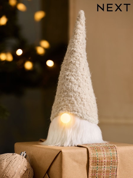 Natural Light Up Gonk Christmas Ornament (F06413) | £5