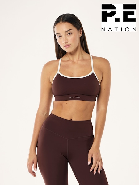 P.E Nation Brown Signature Sports Bra (F06529) | £45