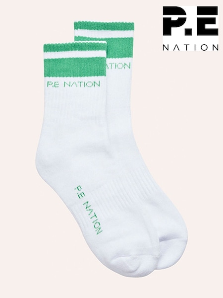 P.E Nation Green Homage Socks (F06544) | £15