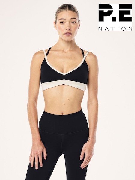 P.E Nation Black Paramount Sports Bra (F06546) | £50