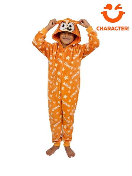Character Orange Bingo Fleece All-In-One With 3D Ears (F06577) | £25