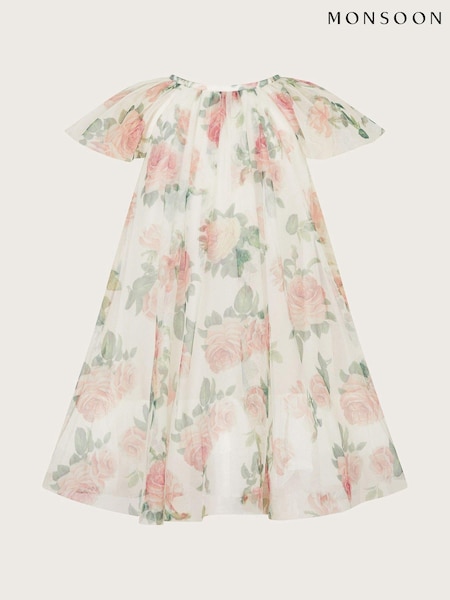 Monsoon Natural Baby Floral Print Swing Dress (F06641) | £32 - £34