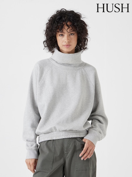 Hush Grey Cowl Neck Sweatshirt (F06749) | £70