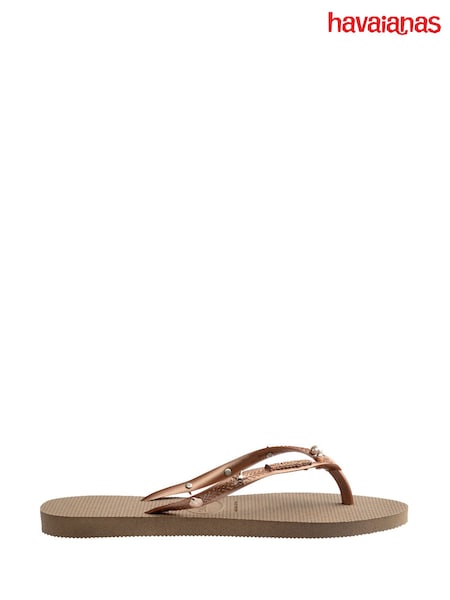 Havaianas Natural Slim Luxury Aqua Sandals (F06832) | £45