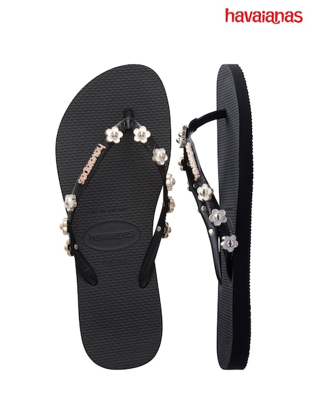 Havaianas Slim Stylish Black Flip Flops (F06843) | £45