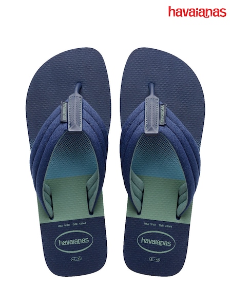 Havaianas Blue Urban Print Sandals (F06856) | £34