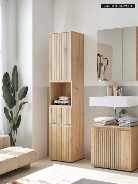 Julian Bowen Artisan Oak Austin Tall Cabinet (F06865) | £290