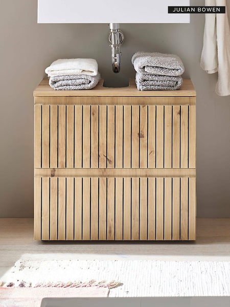 Julian Bowen Artisan Oak Austin 2 Drawer Under Sink 2 Drawer Cabinet (F06870) | £210