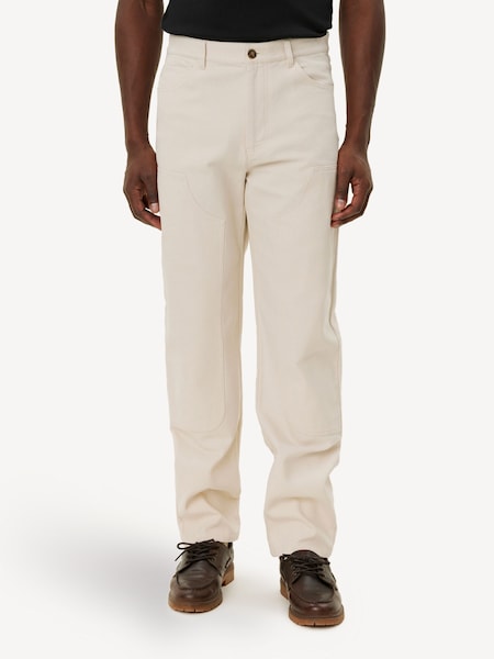 Les Deux Cream Ryder Double Front Panel Carpenter Trousers (F07276) | £120