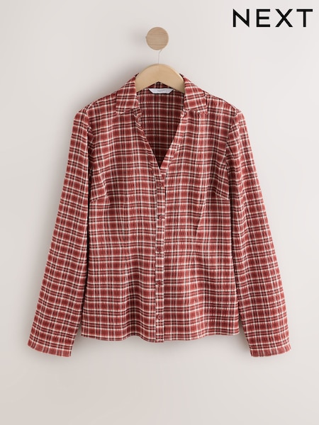 Red Check Slim Long Sleeve Shirt (F07357) | £25
