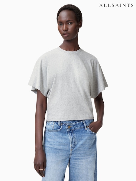 AllSaints Grey Artia 100% Organic cotton T-Shirt (F07401) | £49