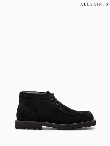 AllSaints Black Skiff Suede Boots (F07410) | £189