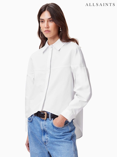 AllSaints White Toria Shirt (F07450) | £119
