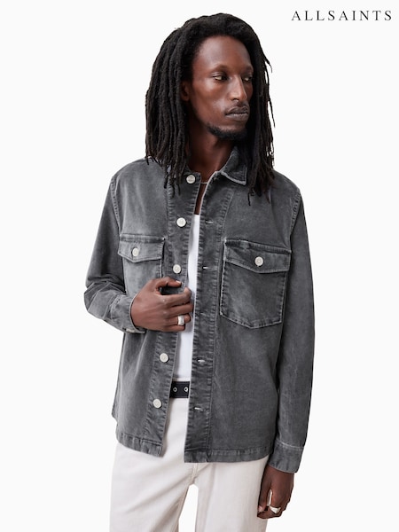 AllSaints Grey Harrier Long Sleeve Shirt (F07478) | £119