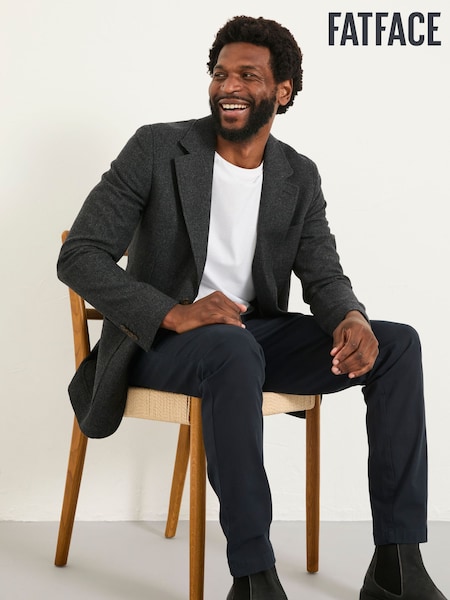 FatFace Witley Grey Wool Micro Check Blazer (F07612) | £119