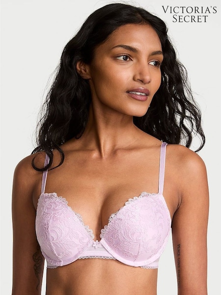 Victoria's Secret Delicate Violet Purple Push Up Blossom Embroidery Bra (F07637) | £59