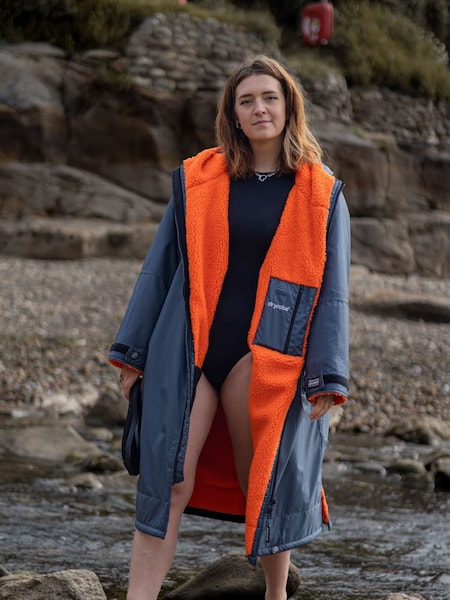 dryrobe Blue Chrome Advance Adult Long Sleeve Changing Robe (F07900) | £165