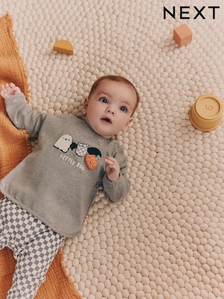 Black/White Character Baby Halloween Top/Leggings Set (0mths-2yrs) (F07963) | £12 - £14