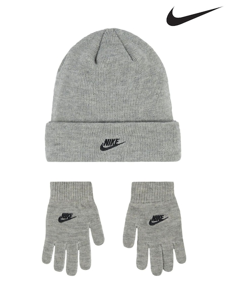 Nike Grey Club Beanie and Glove Set (F08113) | £24