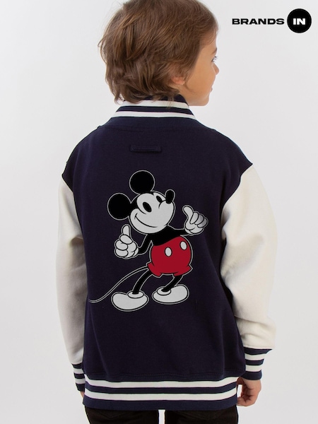 Brands In Blue Boys Disney Mickey Mouse Pose Varsity Jacket (F08133) | £50
