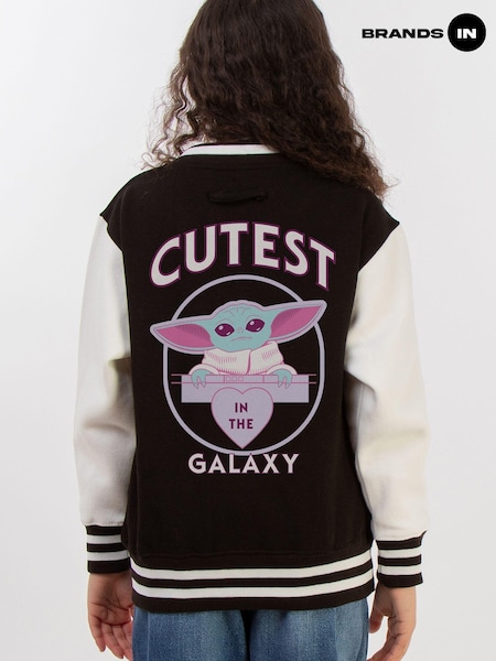 Brands In Black Girls Star Wars Mandalorian Cutest Varsity Jacket (F08134) | £50