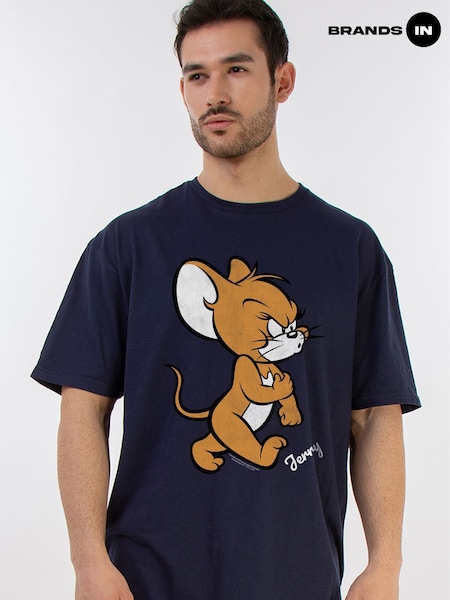 Brands In Blue Mens Tom and Jerry Mouse 100% Cotton T-Shirt (F08138) | £25