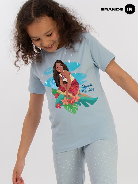 Brands In Blue Baby Girls Disney Moana Search The Stars Stars 100% Cotton Pyjamas (F08144) | £22
