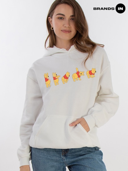 Brands In White Womens Disney Winnie The Pooh Stretching Hoodie (F08145) | £41