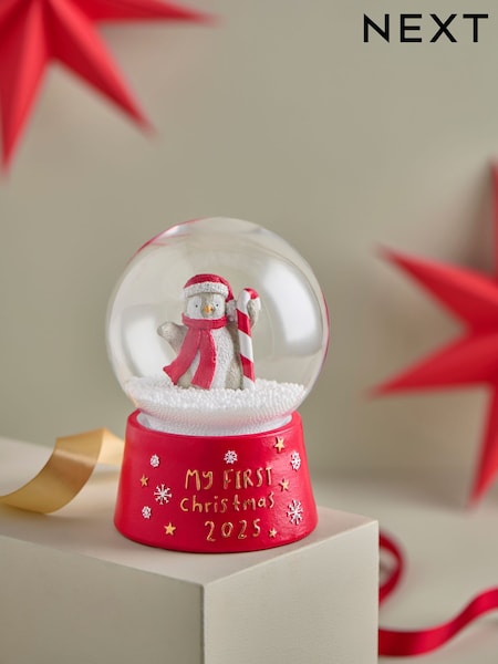 Red Babys First Christmas 2025 Snow Globe (F08159) | £18
