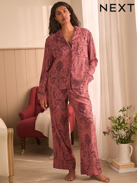 Laura Ashley Rosewood Josette Button Through Pyjamas Set (F08325) | £59