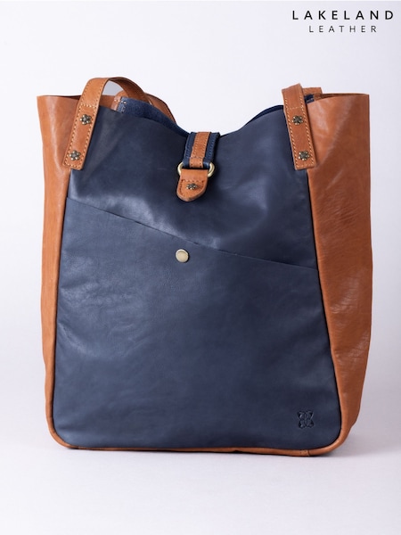 Lakeland Leather Blue Hartsop Leather Tote Bag (F08403) | £80