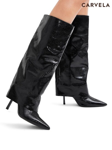 Carvela Black Passion Cuff Boots (F08437) | £189