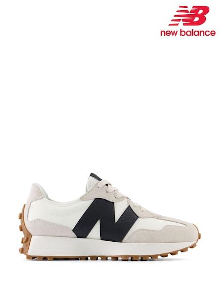 New Balance Black on White Womens 327 Trainers (F08507) | £110