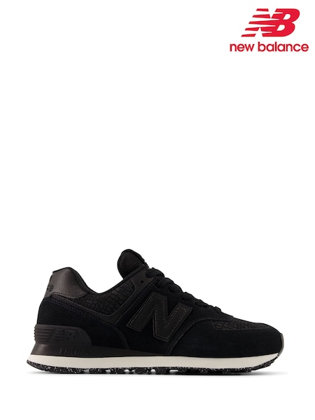 New Balance Black Womens 574 Trainers (F08593) | £100