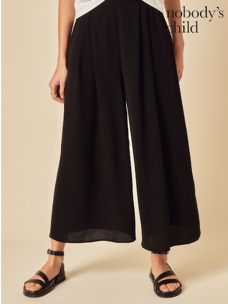 Nobodys Child Black Cropped Zenna Culotte Trousers (F08632) | £55