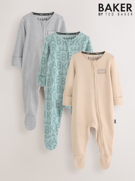 Baker by Ted Baker 3 Pack Sleepsuits (F08730) | £32 - £35