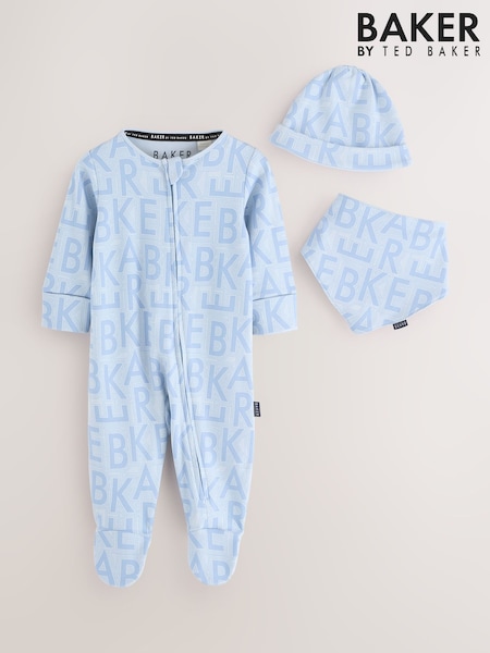 Baker by Ted Baker Sleepsuit Hat and Bib Set (F08739) | £28 - £30