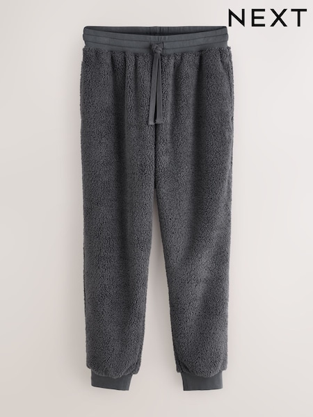 Slate Grey Borg Fleece Cuffed Joggers (F08944) | £28