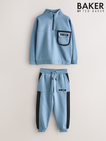 Baker by Ted Baker Funnel Zip Neck Sweatshirt and Joggers Set (F09044) | £40 - £47