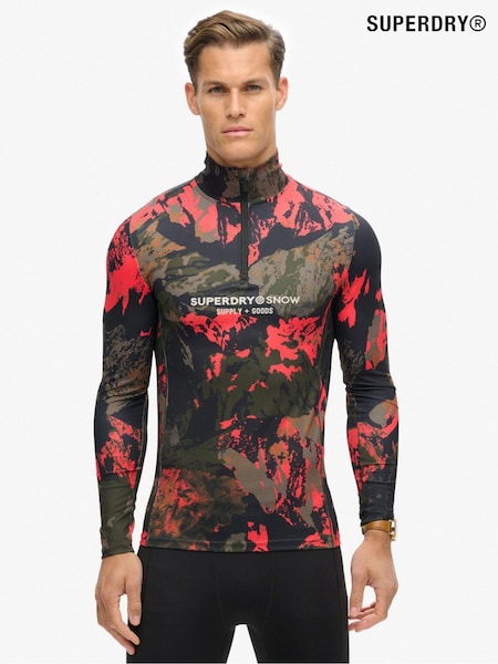 Superdry Orange Ski Base Layer Half Zip  Base Layers (F09070) | £45