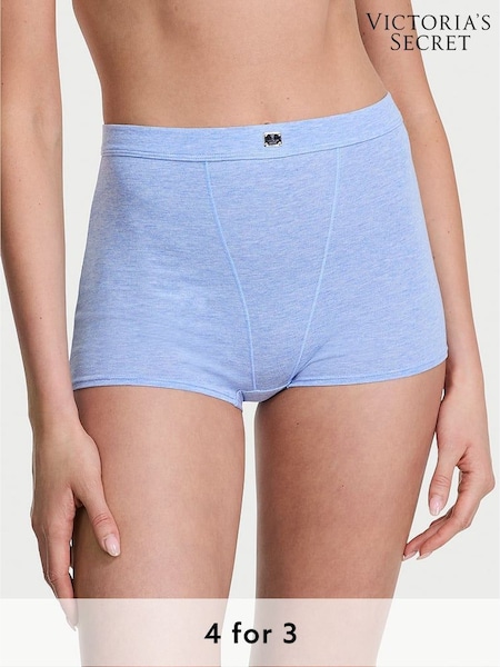 Victoria's Secret Heather Cornflower Blue High Waist Cotton Logo Knickers (F09086) | £9