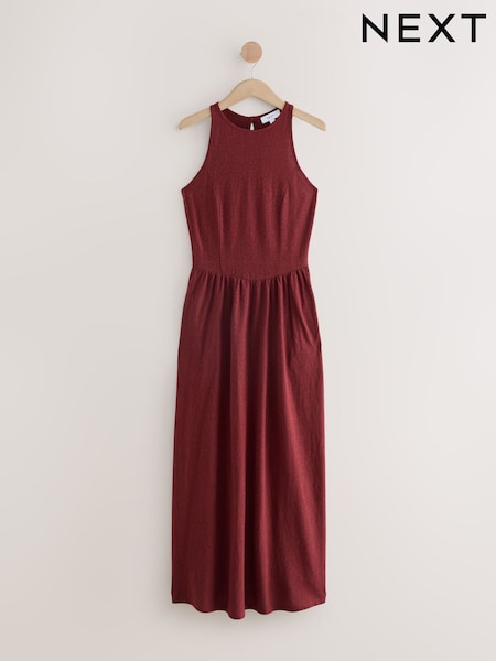 Plum Purple Jersey Midi Dress (F09134) | £24