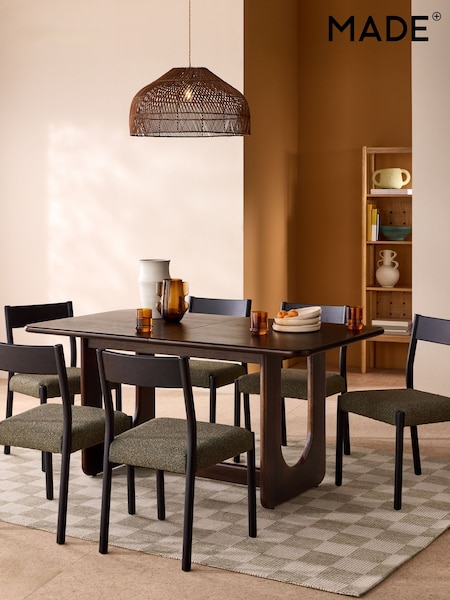 MADE.COM Dark Mango Wood Arlo 6 to 8 Seater Extending Dining Table (F09147) | £929
