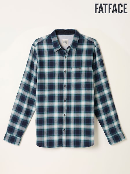 FatFace Thirn Emerald Green Long Sleeve Check Shirt (F09337) | £49.50