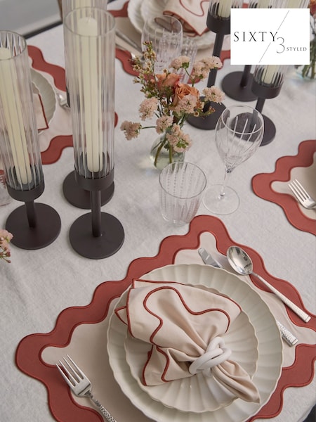 Sixty3 Styled Set of 4 Dusty Rose Placemats (F09442) | £72