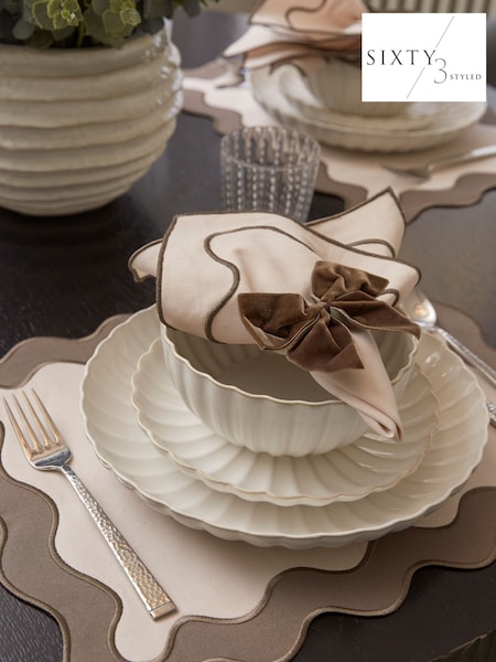 Sixty3 Styled Ombre White Set of 4 Daphne Bowls (F09445) | £75