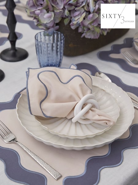Sixty3 Styled Set of 4 Dusk Napkins (F09461) | £60