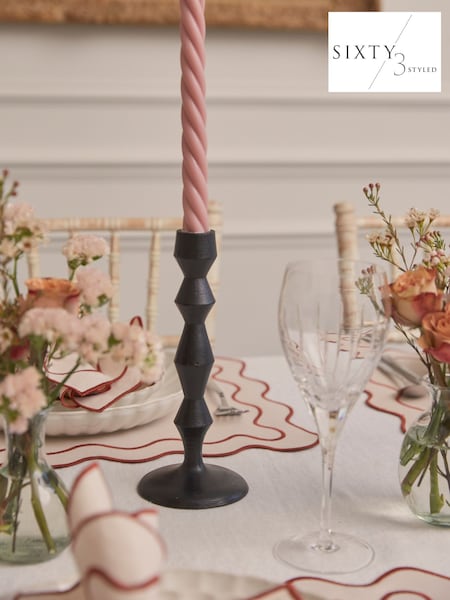 Sixty3 Styled Black Luminara Candlesticks (F09466) | £75