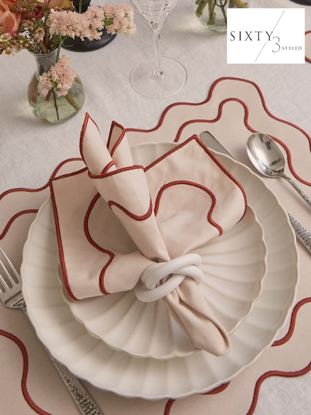 Sixty3 Styled Set of 4 Dusty Rose Napkins (F09470) | £60