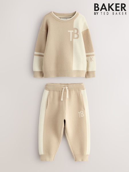 Baker by Ted Baker Colourblock Knitted Sweatshirt and Joggers Set (F09517) | £33 - £39